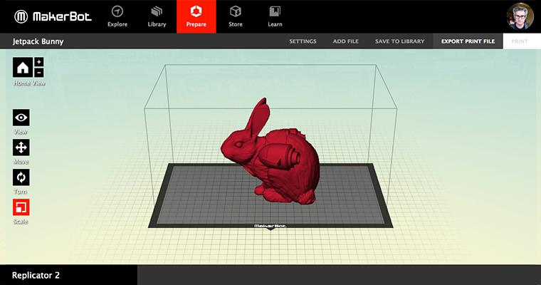 MakerBot Replicator 2 Desktop 3D Printing Management Software